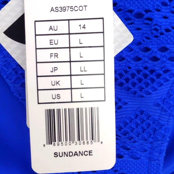 Freya Sundance Crochet Tie side bikini bottom. Cobalt Blue. Multiple sizes. - Picture 5 of 7